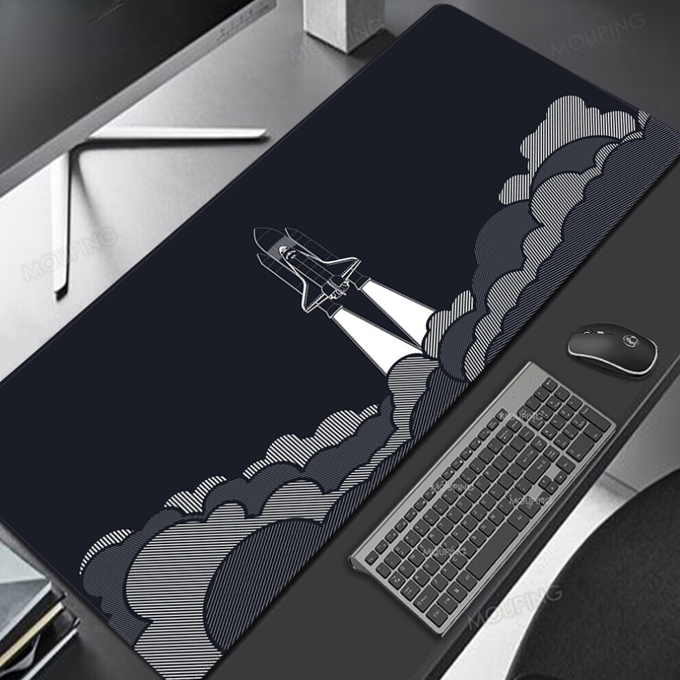(A-7 600X300x2mm) Space Mat Mousepad Mechanical Keyboard Anime Mouse Pad Company Kawaii Cute Desk Mat 900X400 Gamer Carpet Desk Protector Black 4855357764534