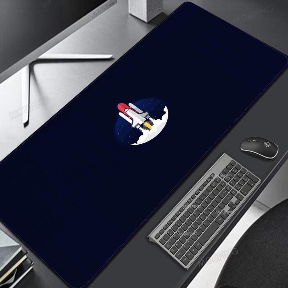 (A-2 900X400x5mm) Space Mat Mousepad Mechanical Keyboard Anime Mouse Pad Company Kawaii Cute Desk Mat 900X400 Gamer Carpet Desk Protector Black 4855357763827