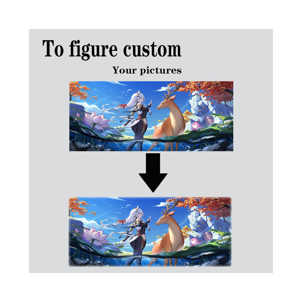 (A-Diy 21X26cm) Kuromies Extended Pad Keyboard Mat Gaming Desk Accessories Mouse Pads Deskmat Mousepad Gamer Mats Anime Mause Pc Large Carpet 4855357809068