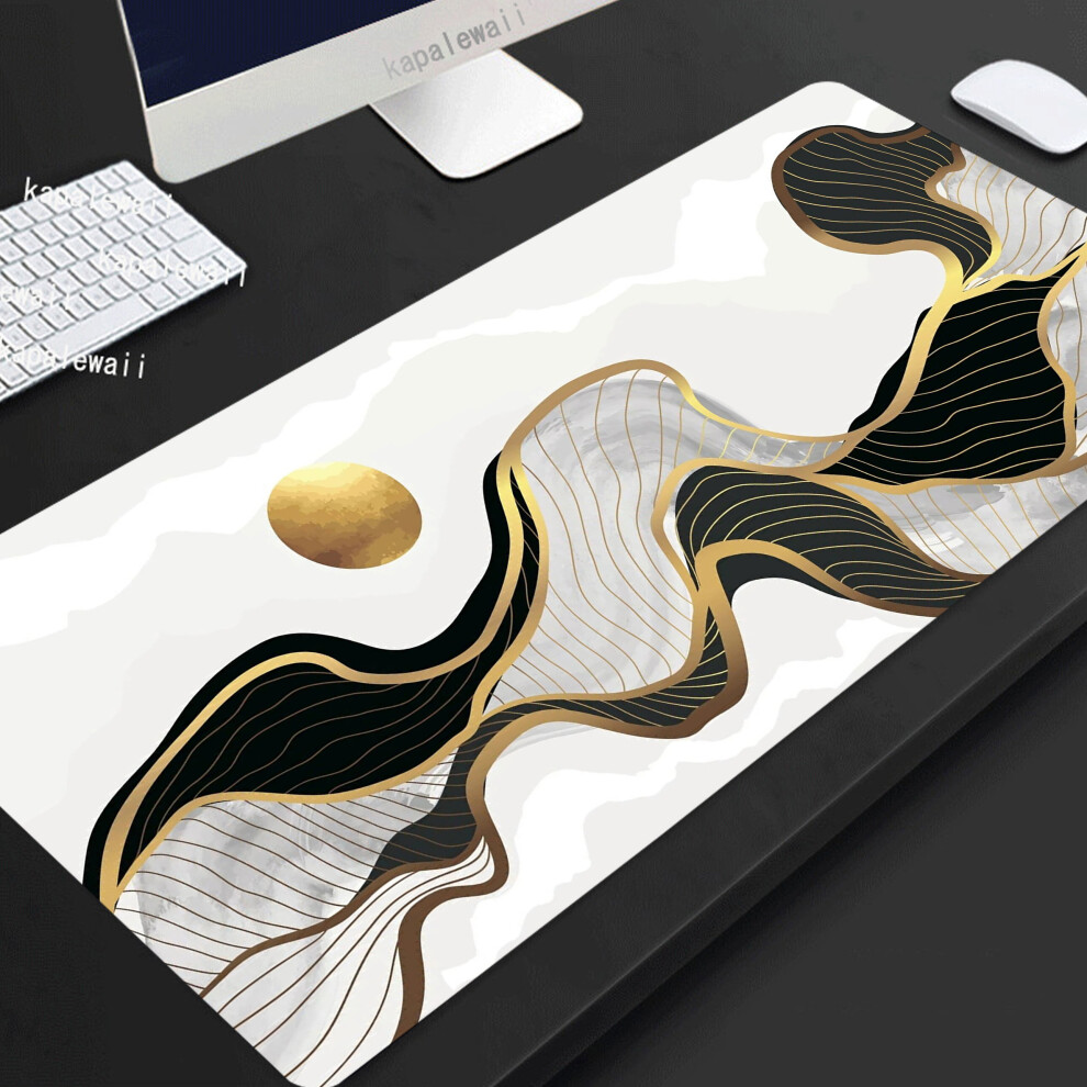 (A- M 300X600x3mm) Leaf Plant Mouse Pad Gamer Large Home Mousepad Xxxl 100X50 Keyboard Pad Desk Mats Anti Slip Natural Rubber Office Mice P Brown/Green 4855357799659