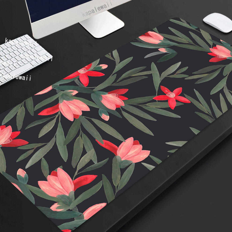 (A-Ocean Xxxl 550X1000x3mm) Leaf Plant Mouse Pad Gamer Large Home Mousepad Xxxl 100X50 Keyboard Pad Desk Mats Anti Slip Natural Rubber Offi Blue/Green 4855357801222