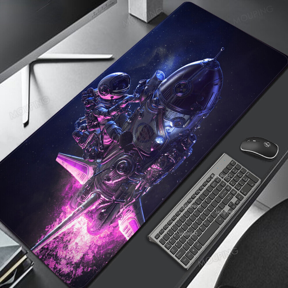 (A-5 600X300x2mm) Space Mat Mousepad Mechanical Keyboard Anime Mouse Pad Company Kawaii Cute Desk Mat 900X400 Gamer Carpet Desk Protector Black 4855357764190