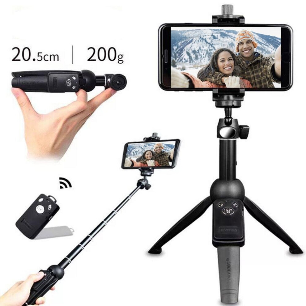 Wireless -Tooth Selfie Stick Mobile Phone Holder Retractable Portable Multifunctional Tripod With Wireless Remote Shutter Blue 4855008121105