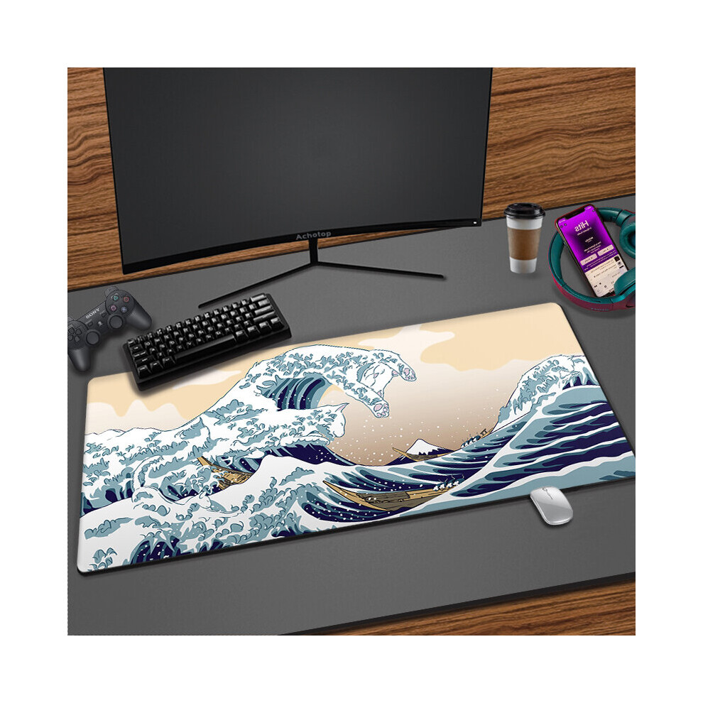 (A-Ly022859 (3) 500X1000x3mm) Japanese Fuji Mouse Pad And Deskmat Rubber Non-Slip Speed Large Gaming Mousepad Xxl Gamer Laptop Keyboard Pa Black/White 4855357939338