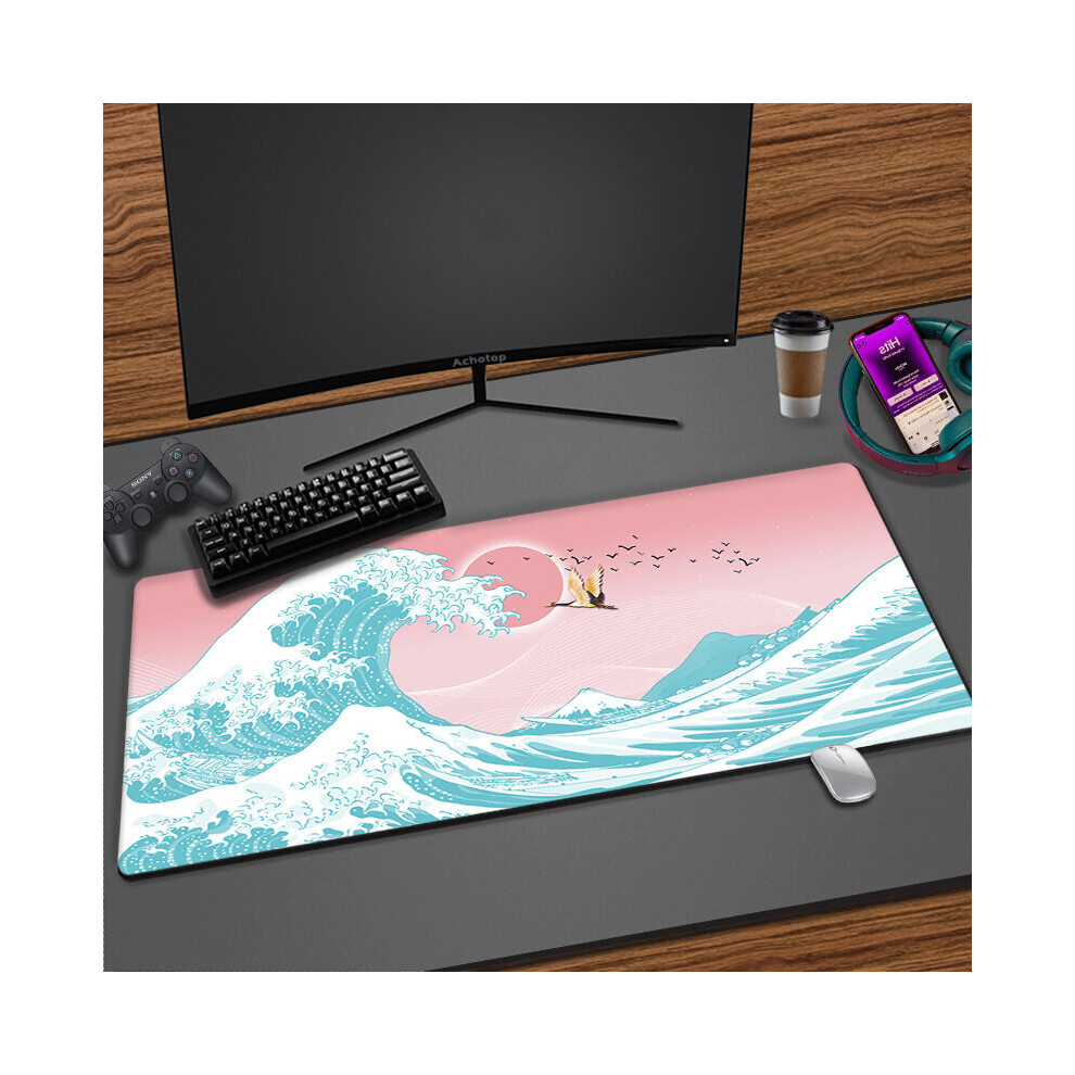 (A-Ep111111 (3) 500X1000x3mm) Japanese Fuji Mouse Pad And Deskmat Rubber Non-Slip Speed Large Gaming Mousepad Xxl Gamer Laptop Keyboard Pa Black/White 4855357938218