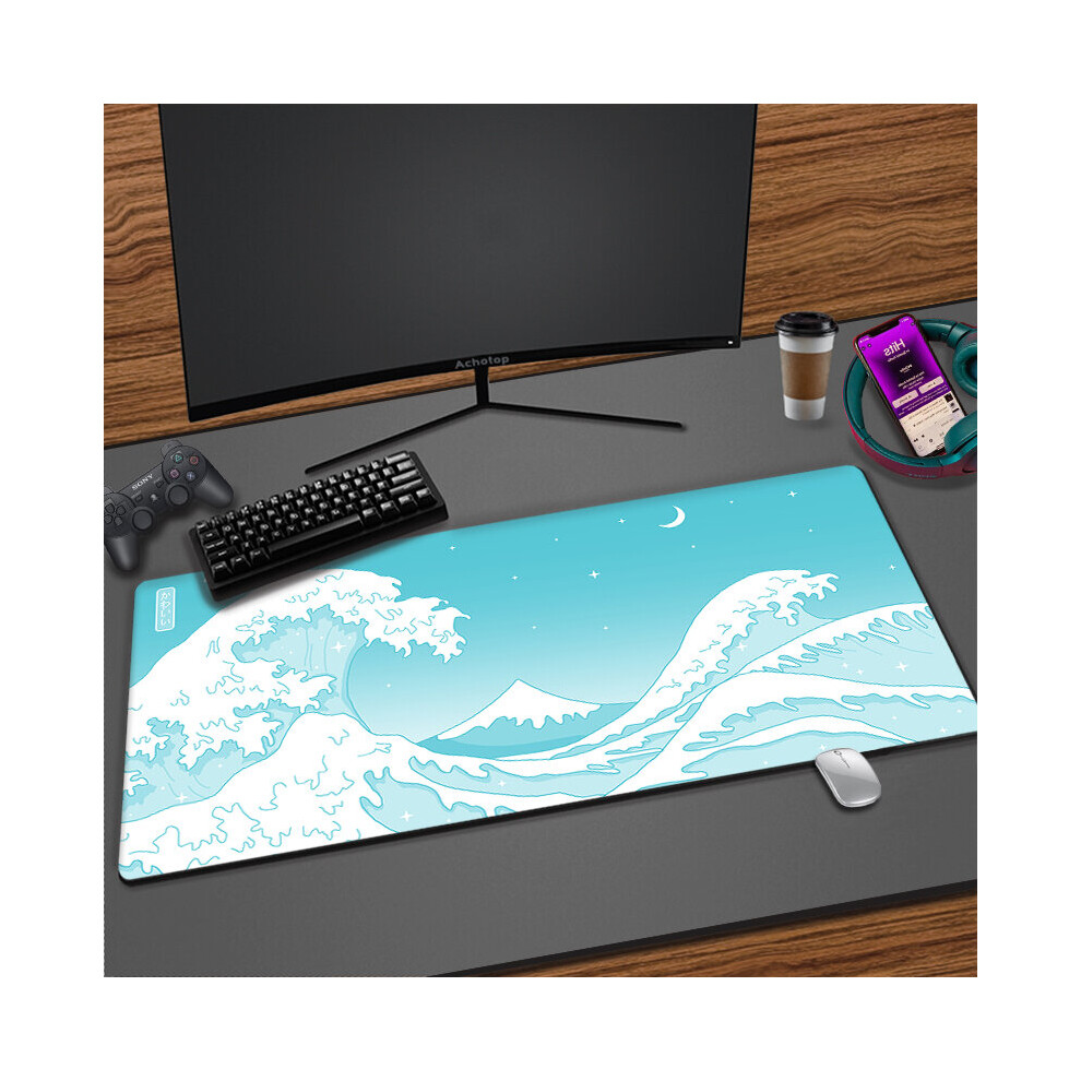 (A-Ep111111 (8) 500X1000x3mm) Japanese Fuji Mouse Pad And Deskmat Rubber Non-Slip Speed Large Gaming Mousepad Xxl Gamer Laptop Keyboard Pa Black/White 4855357939017