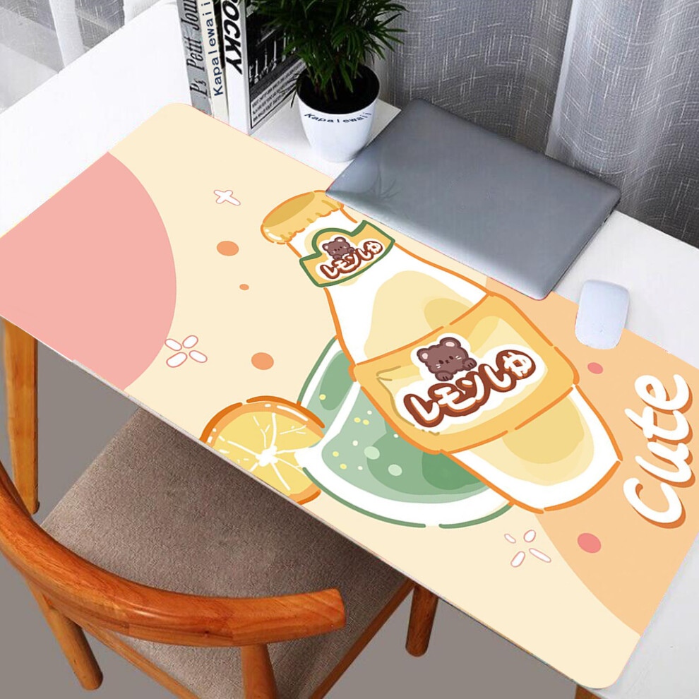 (A-Coffee L 300X800x3mm) Large Mouse Pad Strawberry Milk Kawaii Large Mousepad Cartoon Computer Keyboard Mat Mousepad Desk Mat Office Xxl Pc Table Pa 4855357943038