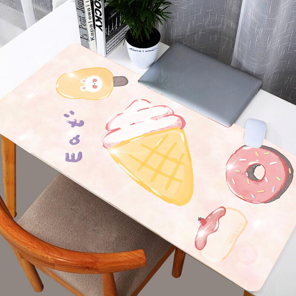 (A- Xxl 400X900x3mm) Large Mouse Pad Strawberry Milk Kawaii Large Mousepad Cartoon Computer Keyboard Mat Mousepad Desk Mat Office Xxl Pc Table Pa Brown 4855357942994