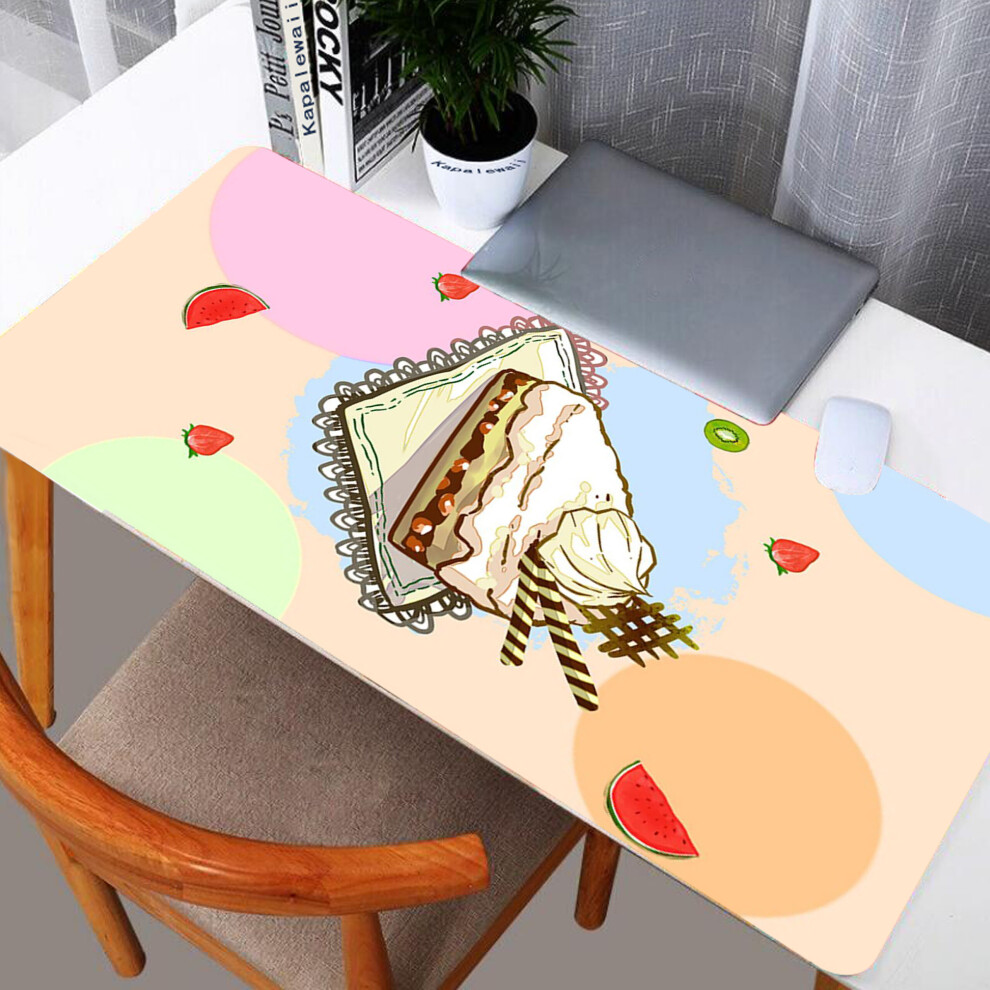 (A- Xxxl 500X1000x3mm) Large Mouse Pad Strawberry Milk Kawaii Large Mousepad Cartoon Computer Keyboard Mat Mousepad Desk Mat Office Xxl Pc Table Orange 4855357944615