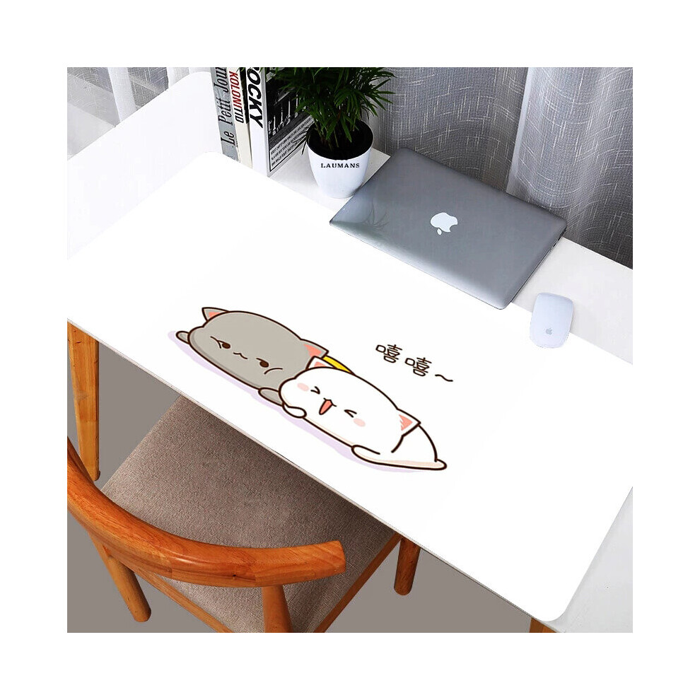 (A-Hc004437 300X800x3mm) Mochi Cat Xxl Mouse Pad Gamer Mausepad Non-Slip Mat Gaming Keyboard Deskmat Pc Accessories Mousepad Mats Cabinet P Pink/Peach 4855357780466