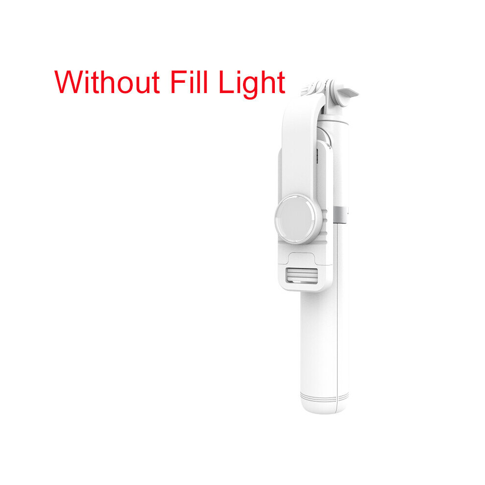 (A-Q02 ) Bluetooth-Compatible Wireless Selfie Stick Mini Tripod Extendable Monopod With Fill Remote Shutter For Ios Android Phone White/Light 4855008112158
