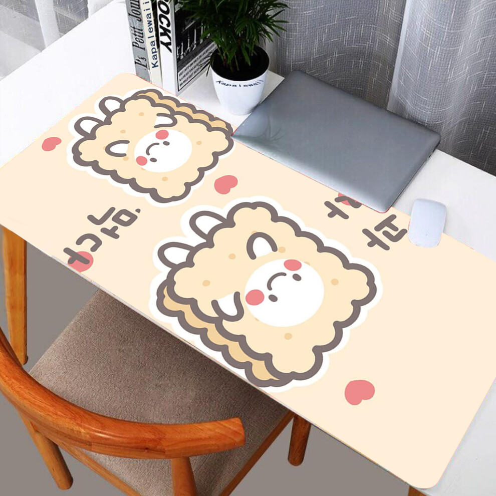 (A- Xxl 400X900x3mm) Large Mouse Pad Strawberry Milk Kawaii Large Mousepad Cartoon Computer Keyboard Mat Mousepad Desk Mat Office Xxl Pc Tabl Dark/Grey 4855357943632