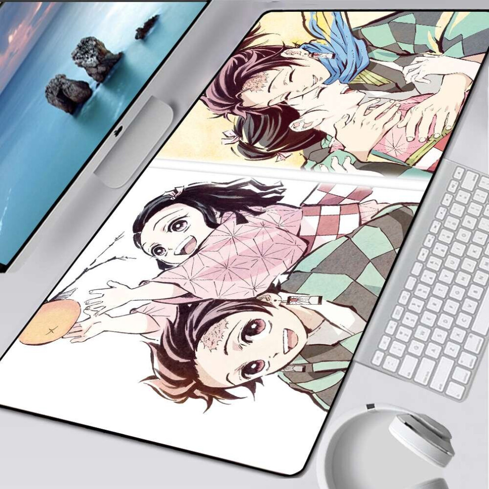Photos - Other for Computer  Japanese Anime Demon Slayer HD Printing Mouse Pad Kawaii Desk Pad Gaming Accessories XXL Comput(a-LMP-020 size 800x300x2mm)
