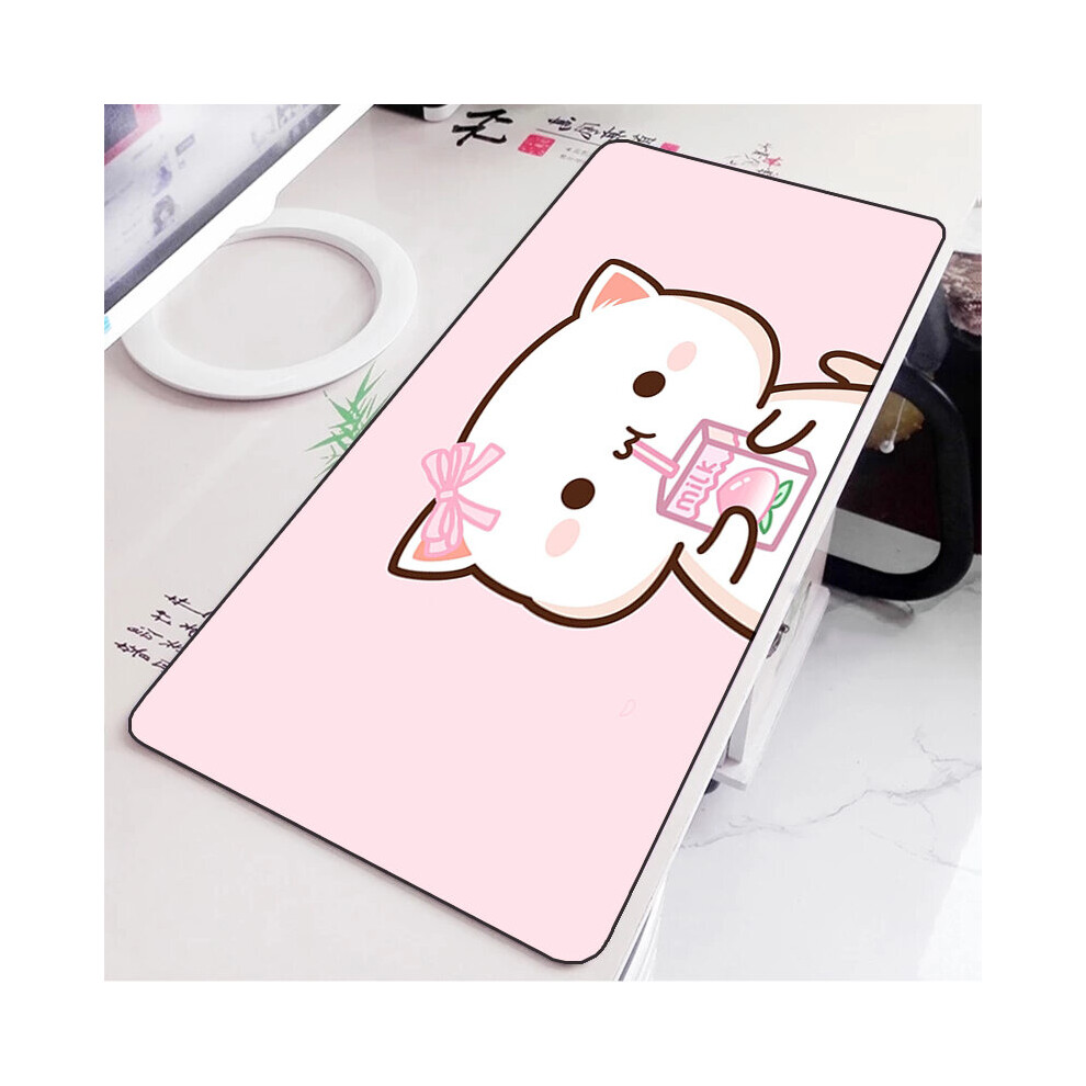 (A-Hc004102 300X600x3mm) Mochi Cat Cute Mouse Pad Gamer Deskmat Pc Accessories Gaming Mousepad Keyboard Mat Desk Protector Mats Anime Mause Pads Peach 4855357798669
