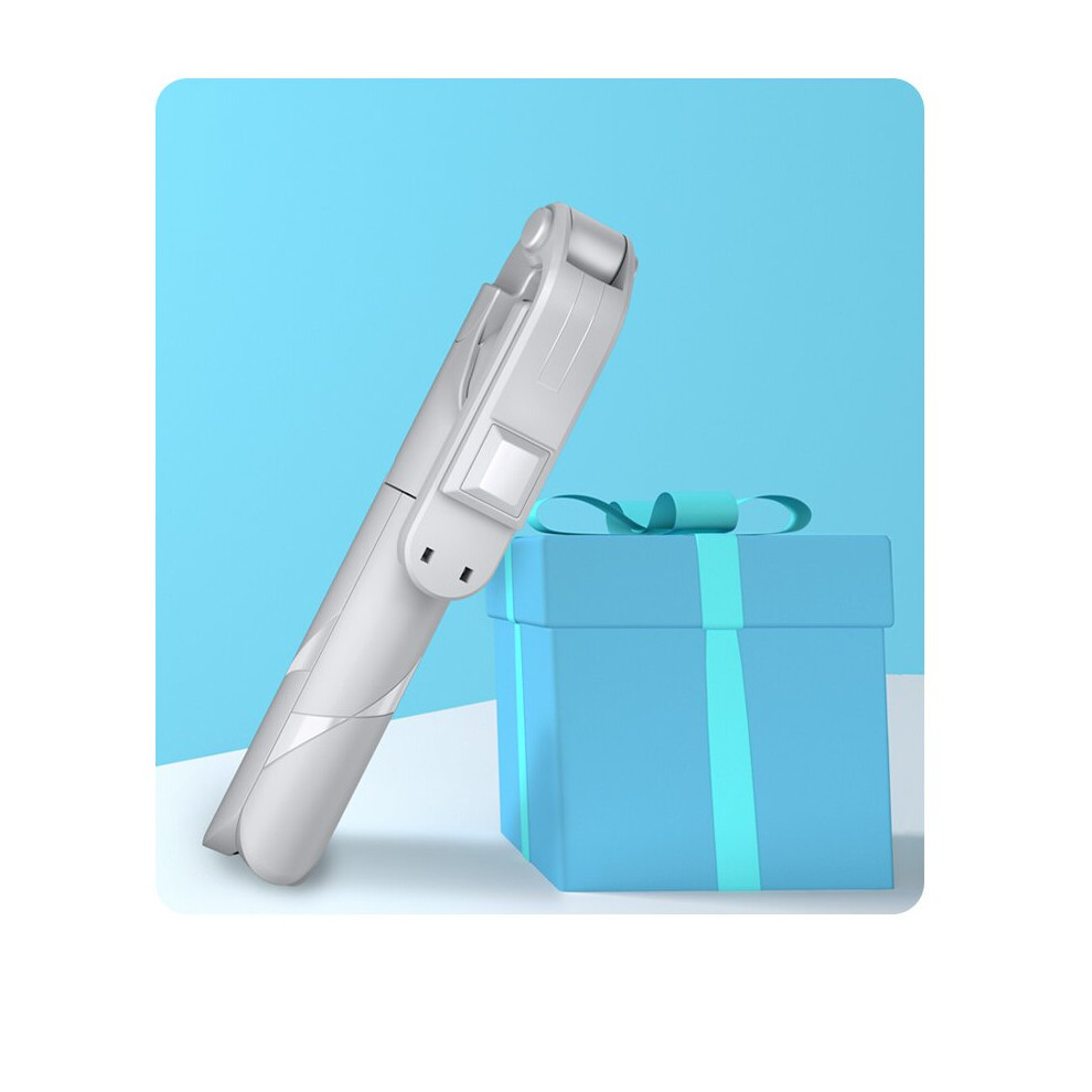 (A-) Wireless Bluetooth Tripod Selfie Stick Horizontal And Vertical Shooting Live Mobile Phone Stand Selfie With Remote Selfie Sticks White 4852056954549