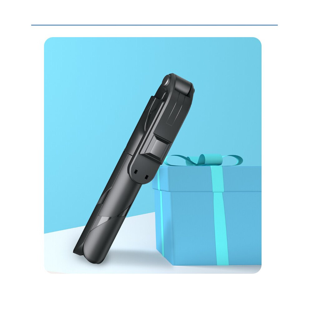 (A-) Wireless Bluetooth Tripod Selfie Stick Horizontal And Vertical Shooting Live Mobile Phone Stand Selfie With Remote Selfie Sticks Black 4852056954525
