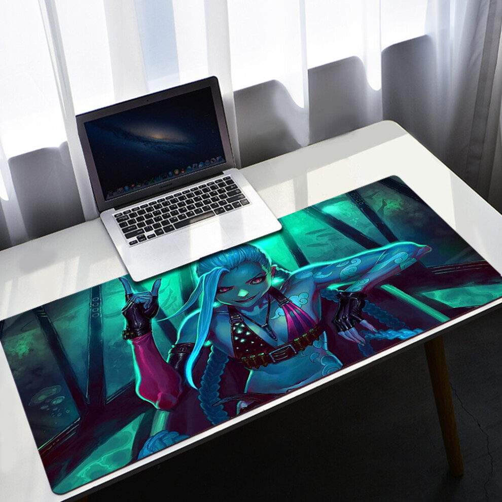 (A-A1 M 300X600x2mm) League Of Legends Large Jinx Mouse Pad Pc Gamer Cabinet Keyboard Deskmat Cartoon Arcane Gaming Accessories Computer Mousepad Xxl 4855358024507