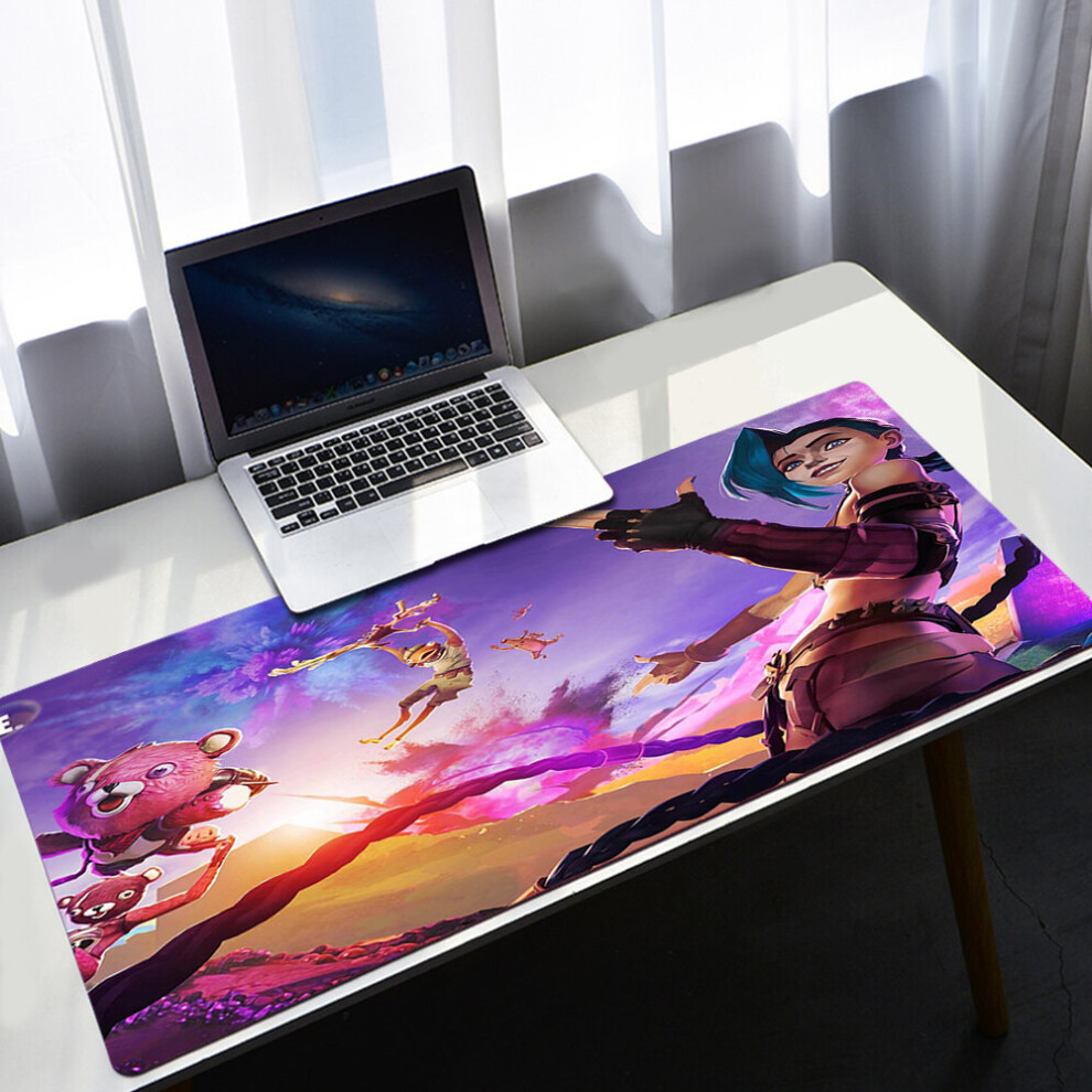 (A-A12 Xl 300X900x2mm) League Of Legends Large Jinx Mouse Pad Pc Gamer Cabinet Keyboard Deskmat Cartoon Arcane Gaming Accessories Computer Mousepad Xx 4855358024927