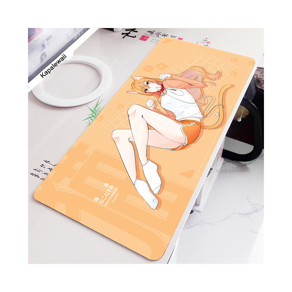 Photos - Other for Computer  Kawaii Mat Mousepad Company Cute Cat Black Mause Pad Pink Carpet Run Xxl Deskmat 100x50 Mouse P(a-Orange XXXL 500x1000x3mm)