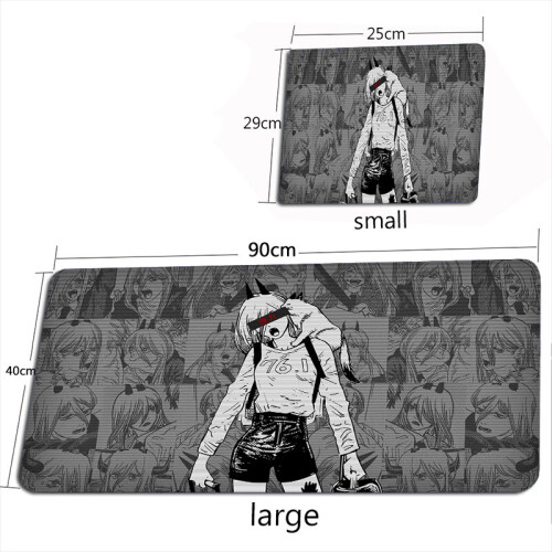 (a-9 350X600X2MM) Chainsaw Man Mouse Pad Makima Gamer Large Keyboard ...