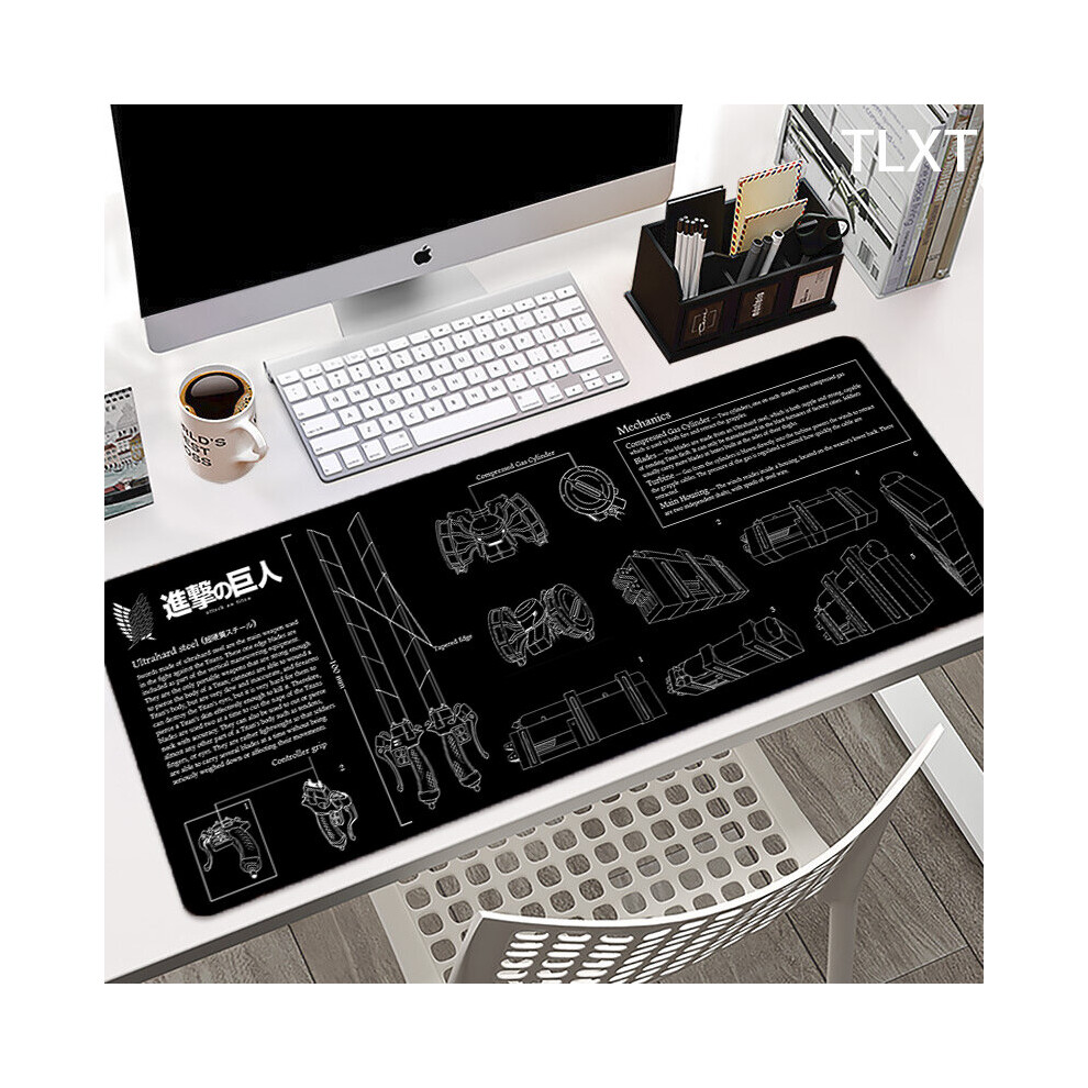 (A-Ss007dw (6) 300X600x2mm) Large Mouse Pad 100X50cm Individual Gaming Mousepad Office Keyboard Mat Popular Gamer Desk Mat Gaming Mouse Mat Comp Black 4855357859575