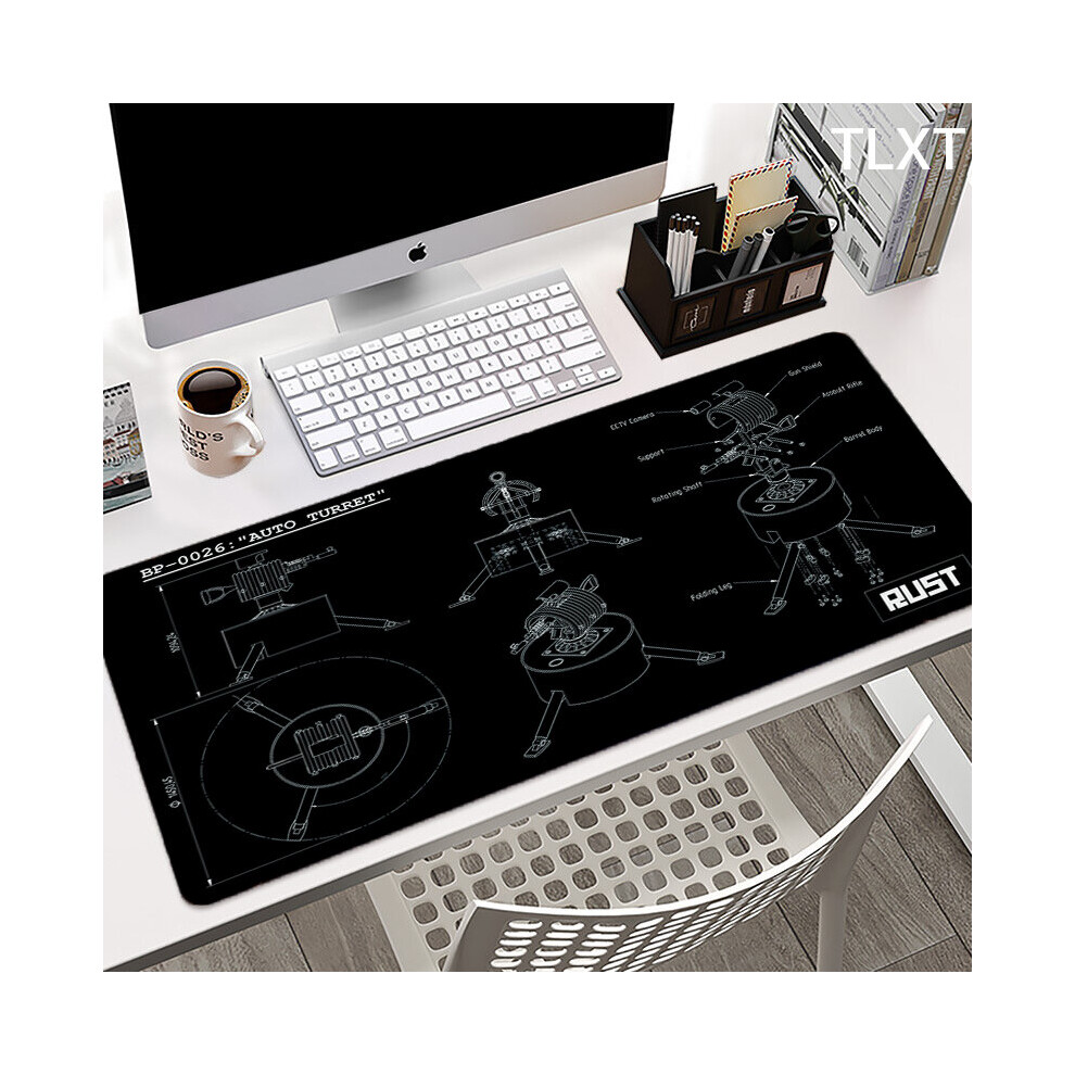 (A-Ss007dw (9) 400X900x2mm) Large Mouse Pad 100X50cm Individual Gaming Mousepad Office Keyboard Mat Popular Gamer Desk Mat Gaming Mouse Mat Comp Black 4855357860205