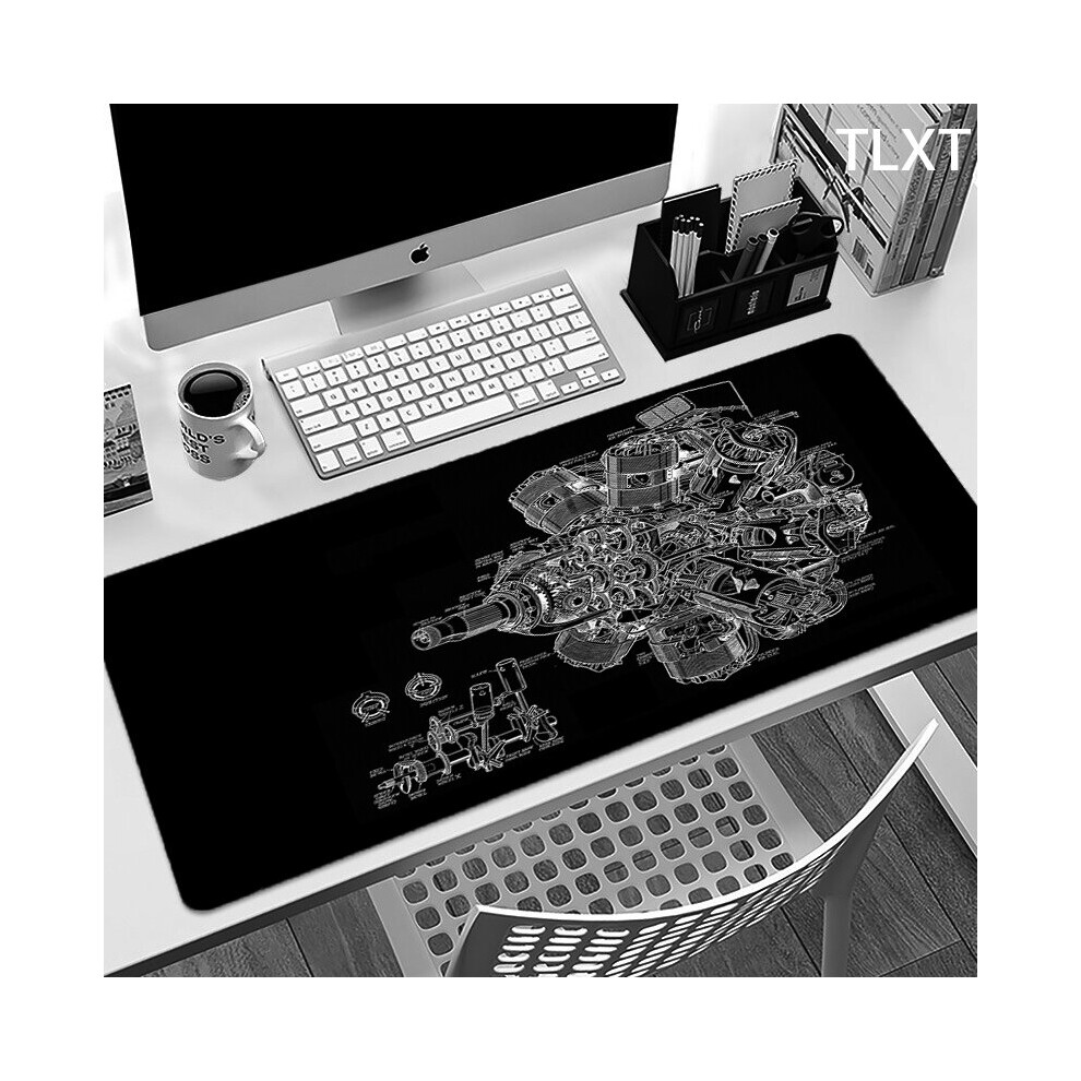 (A-Ss007dw (3) 400X900x2mm) Large Mouse Pad 100X50cm Individual Gaming Mousepad Office Keyboard Mat Popular Gamer Desk Mat Gaming Mouse Mat Comp Black 4855357859353