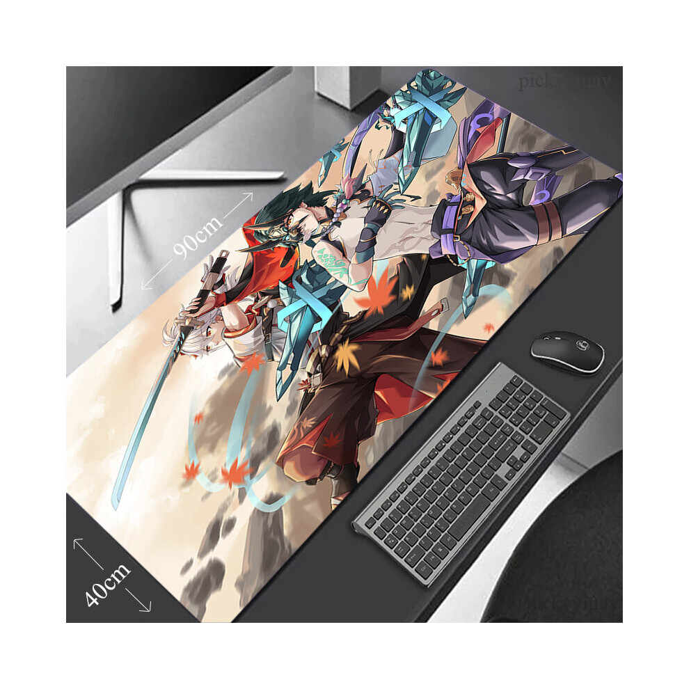 (A-Wa00337 (5) 800X400x3mm) Genshin Impact Large Mousepad Gaming Mousepads Keyboard Mat Desk Rug Kaedehara Kazuha Desk Mats Anime Mouse Pad For Gamer 4855358065807