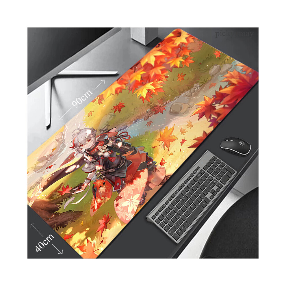 (A-Wa00337 (1) 900X400x3mm) Genshin Impact Large Mousepad Gaming Mousepads Keyboard Mat Desk Rug Kaedehara Kazuha Desk Mats Anime Mouse Pad For Gamer 4855358065159