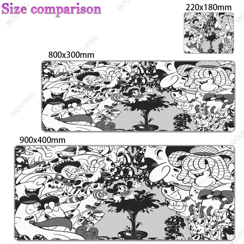 (A-18 800X400x2mm) Kawaii Large Mouse Pad Anime Gamer Carpet Keyboard Mousepad Japanese Art Deskmat Desk Accessories Mouse Mats Grey 4855358030638