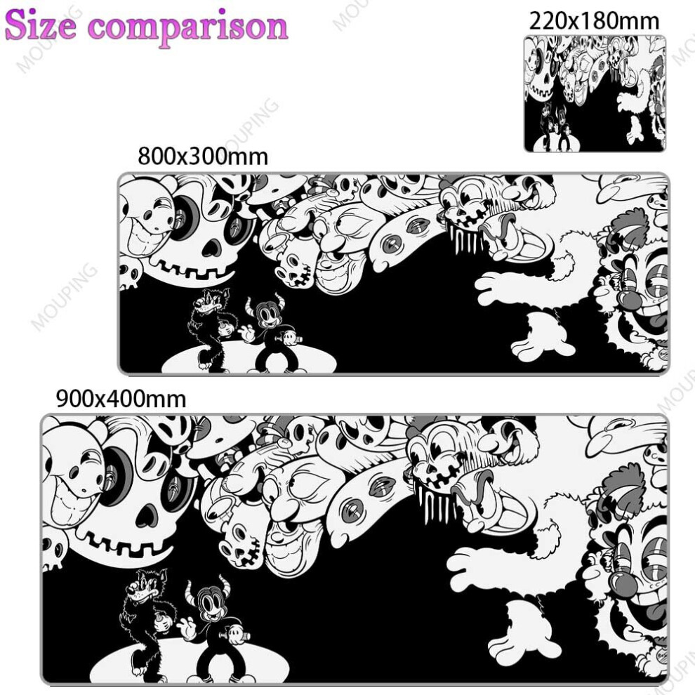 (A-11 800X400x2mm) Kawaii Large Mouse Pad Anime Gamer Carpet Keyboard Mousepad Japanese Art Deskmat Desk Accessories Mouse Mats Grey 4855358029793