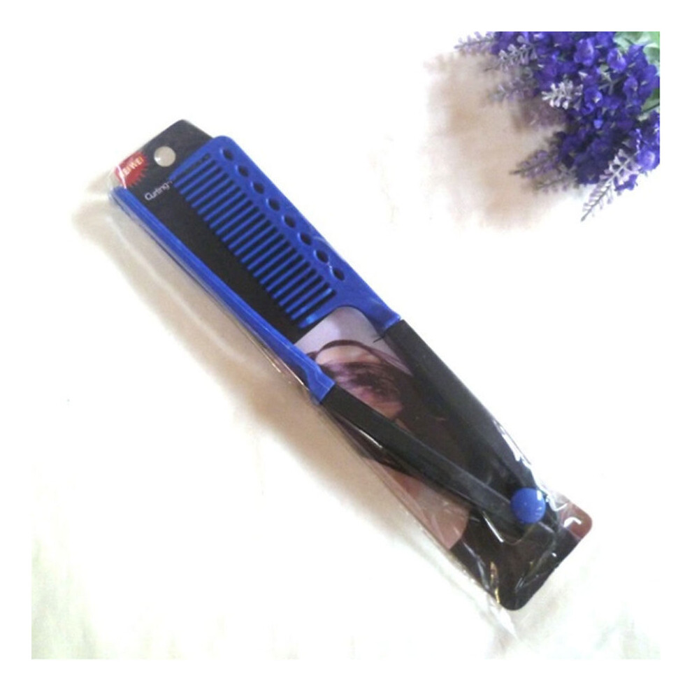 Dechoicelife (A-Blue) Straightening Comb Double Sided Brush Clamp Hair Hairdressing Natural Fibres Bristle Hair Comb Hairstylig Tool Fashion Tool