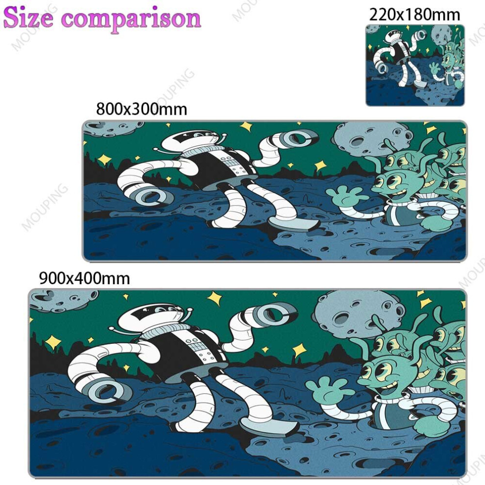 (A-9 600X350x2mm) Kawaii Large Mouse Pad Anime Gamer Carpet Keyboard Mousepad Japanese Art Deskmat Desk Accessories Mouse Mats Grey 4855358031796