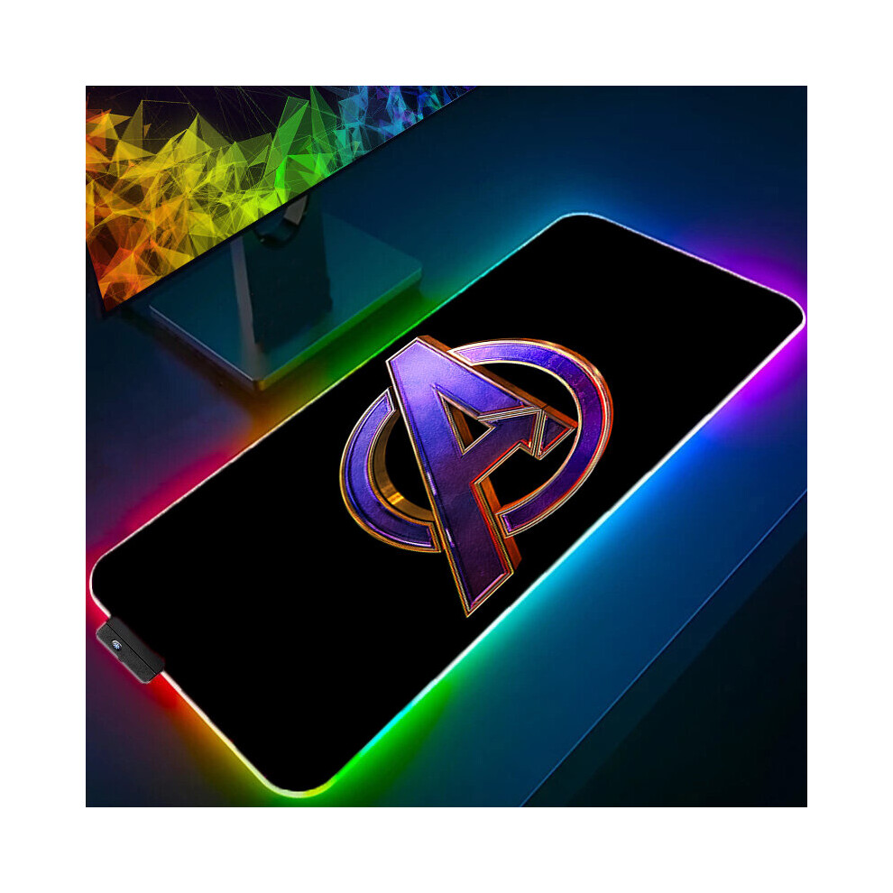 (A-The Avengers (66) 600X300x3mm) Marvel Iron Man Rgb Mouse Pad Gaming Computer The Avengers Mousepad Keyboard Xxl Led Gamer Republic Of Gamers Carpet 4855357980248