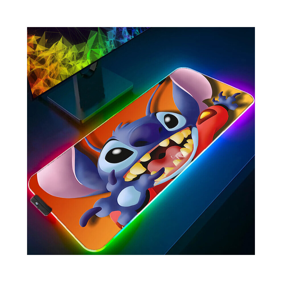 (A-Stitch (1) 900X400x4mm) Marvel Iron Man Rgb Mouse Pad Gaming Computer The Avengers Mousepad Keyboard Xxl Led Gamer Republic Of Gamers Carpet Desk 4855357979501