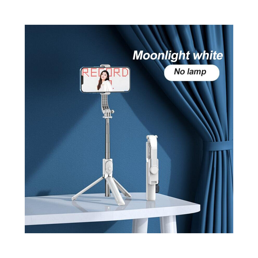 (A-) Mobile Phone Integrated Selfie Stick Tripod Bluetooth Telescopic Portable Camera Photography Live Tripod Cell Phone Stabilizer White 4855008112233