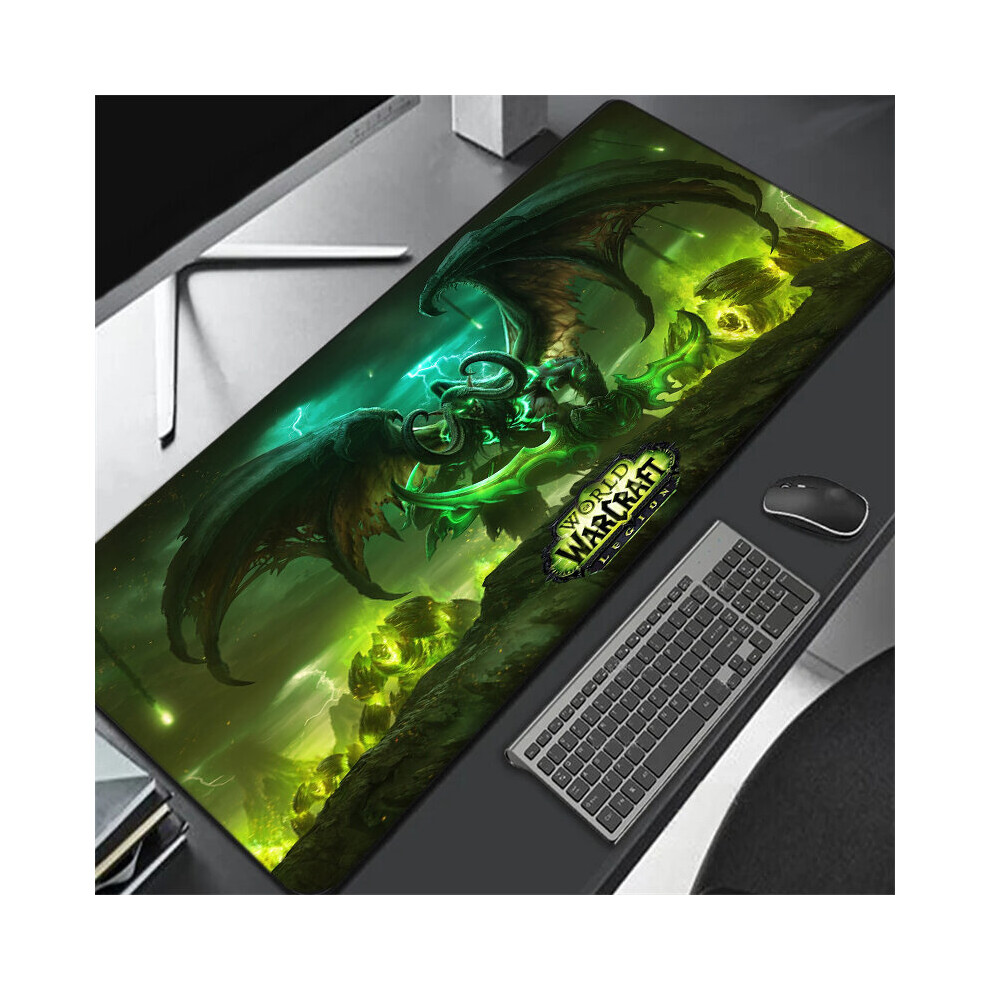 (A-Warcraft-19 300X800 2Mm) World Of Warcraft Gaming Mousepad Speed Locking Edge Natural Horde Alliance Mouse Pad Rubber Large Computer Desk Keyboard 4855357878132