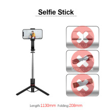 (a-No light No box) COOL DIER 2022 New Foldable Wireless Bluetooth Selfie Stick Tripod with Remote shutter Fill Light Selfie Stck For Smart phone