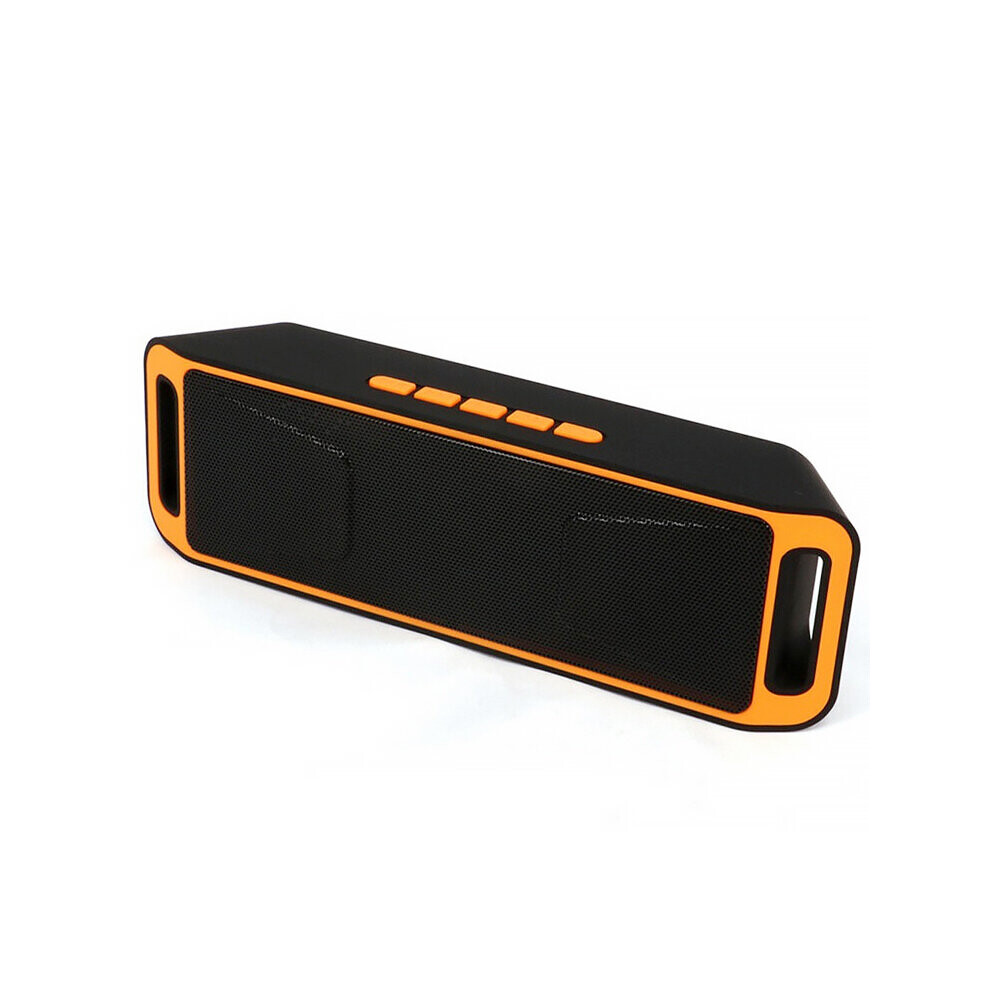 (A-) Wireless Audio Bt Speaker Amplifier Stereo Subwoofer Portable Speaker Tf Usb Fm Radio Built-In Mic Dual Bass Bluetooth Speaker Orange 4851195406858