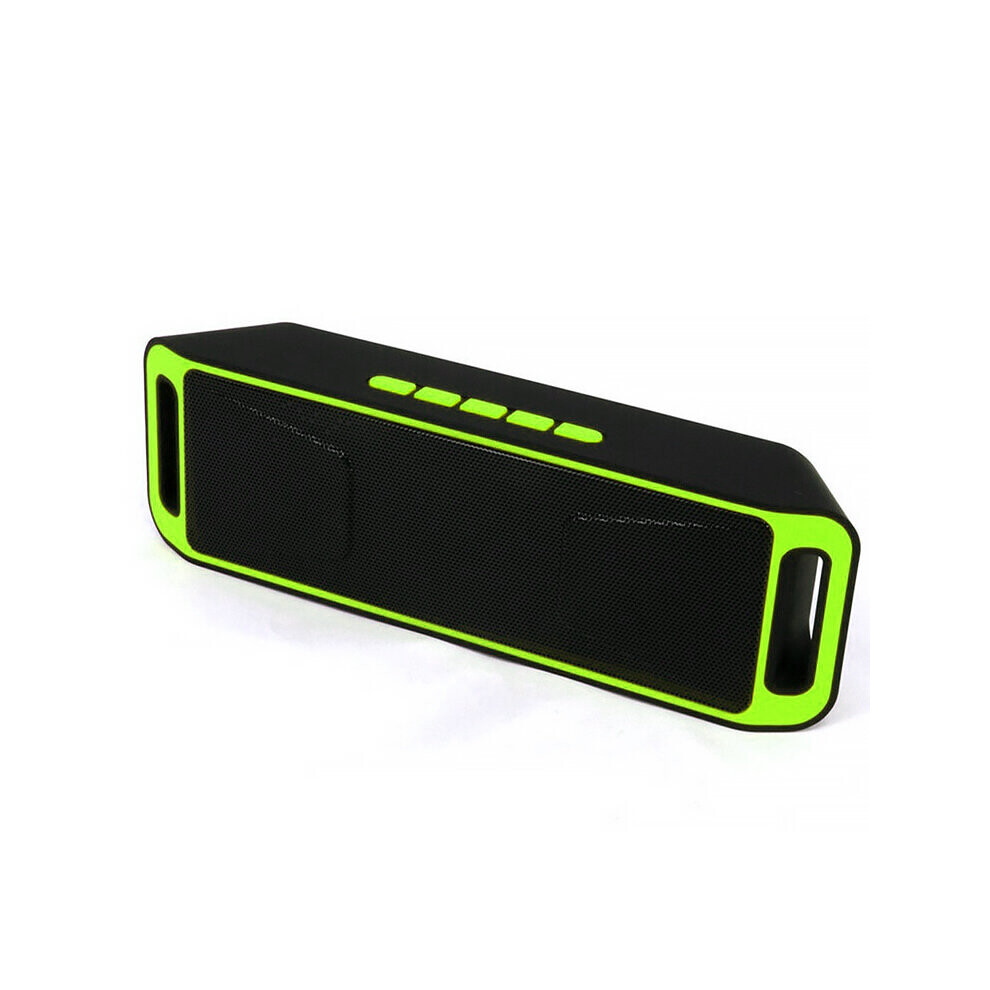 (A-) Wireless Audio Bt Speaker Amplifier Stereo Subwoofer Portable Speaker Tf Usb Fm Radio Built-In Mic Dual Bass Bluetooth Speaker Green 4851195406841