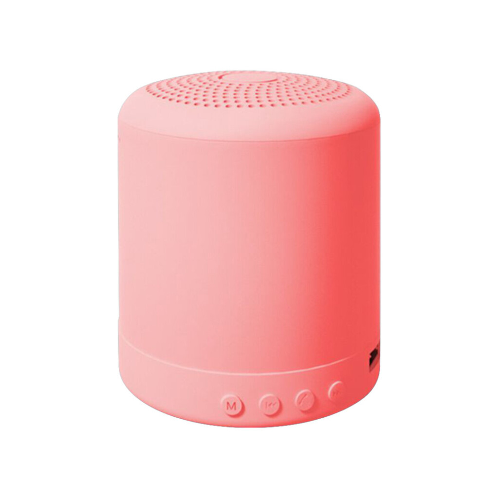 (A-) High Quality Mini Smart Bluetooth Speaker Portable Bluetooth+Fm Mp3 Speaker Music Subwoofer Stereo Portable Audio Video Speakers Pink 4851195397163