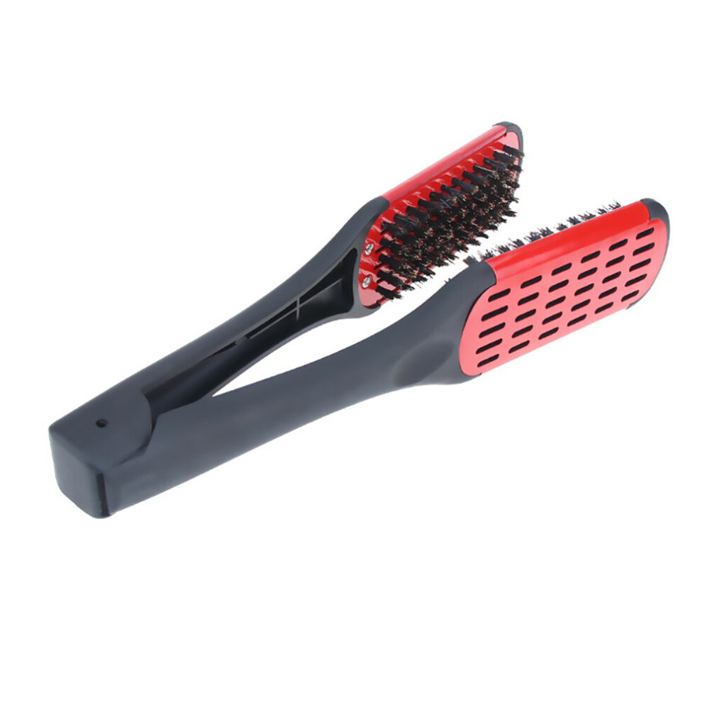 Dechoicelife Unisex Not,Specified 1Pc V-Shape Straightening Hair Comb Splint Comb Double Brushes Anti-Static Massage Relax Comb Hairdressing Styling Tool