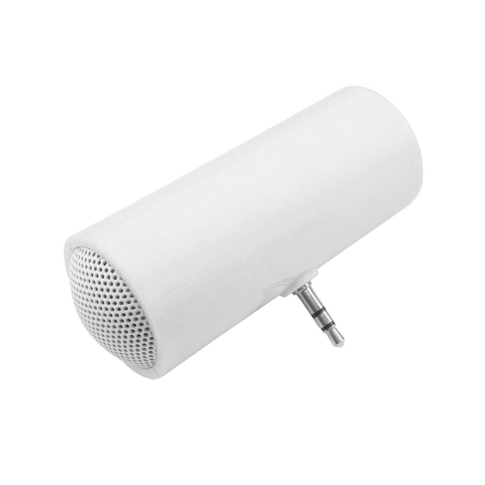 (A-) Mini Portablespeaker Line-In Speaker Music Player Loudspeaker With 3.5Mm Trs Plug For Iphone Ipad Ipod Android Smartphone Tablet White 4851195411081