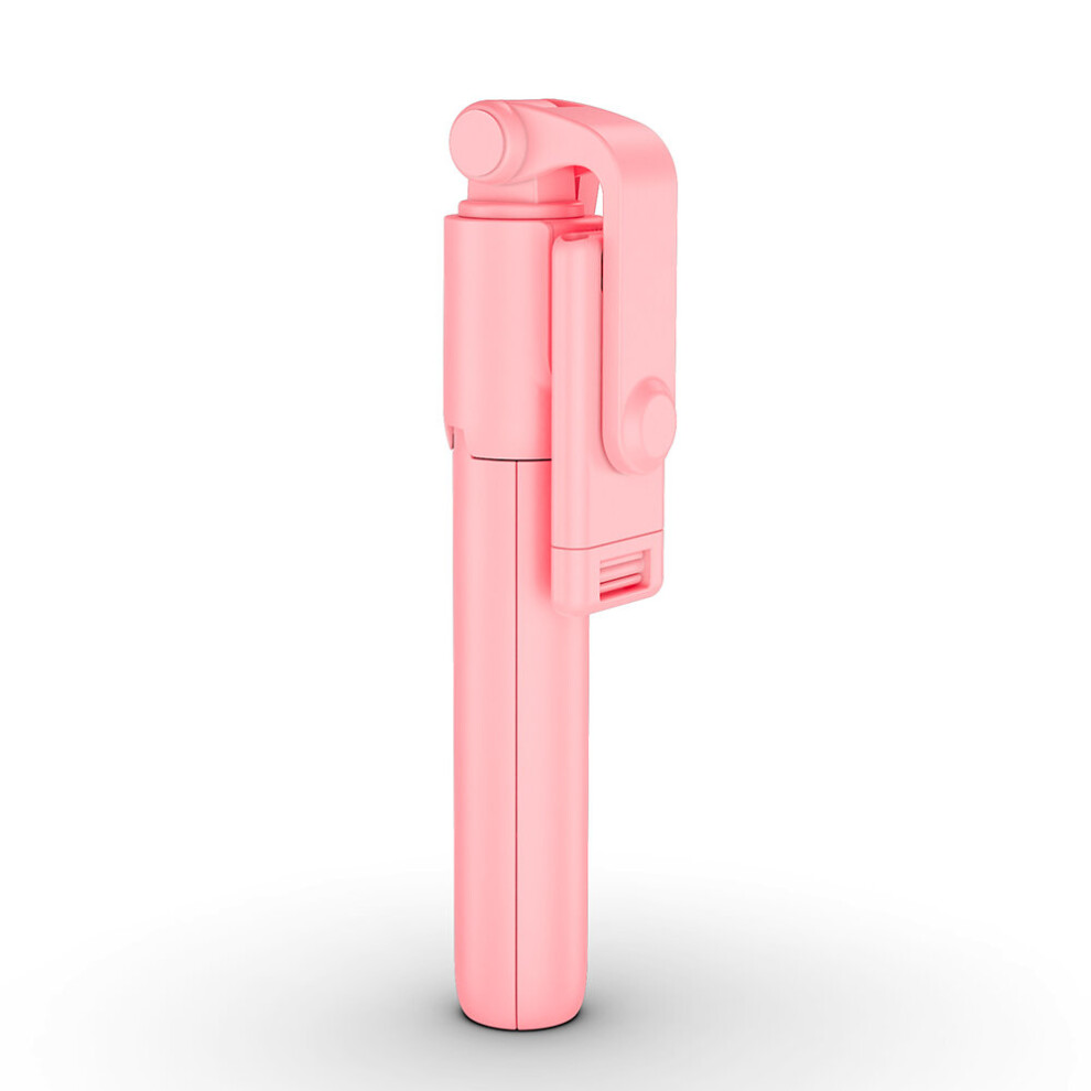 (A-) Wireless Selfie Stick Foldable Mini Tripod Shutter Remote Extendable Handheld Monopod Phone Holder For Ios Android Pink 4852056947558