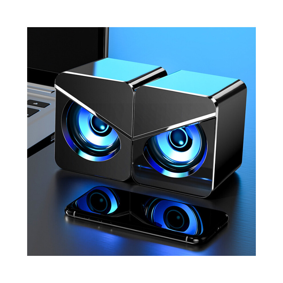 Mayitr 1 Pair Usb Wired Speakers For Desktop Pc Computer Laptop Audio Led Breathing Surround Sound Multimedia Speaker Light 4855059762425