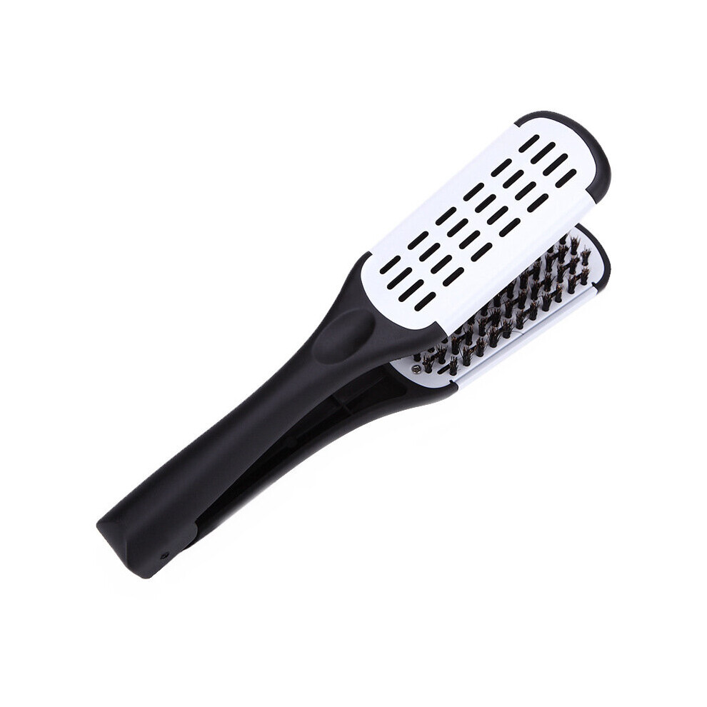 Dechoicelife Unisex White (A-) Boar Bristle Hair Brush V-Shape Hair Splint Comb Straightener Anti Static Hairdresser Hairdressing Comb Salon Hair Styling Tools
