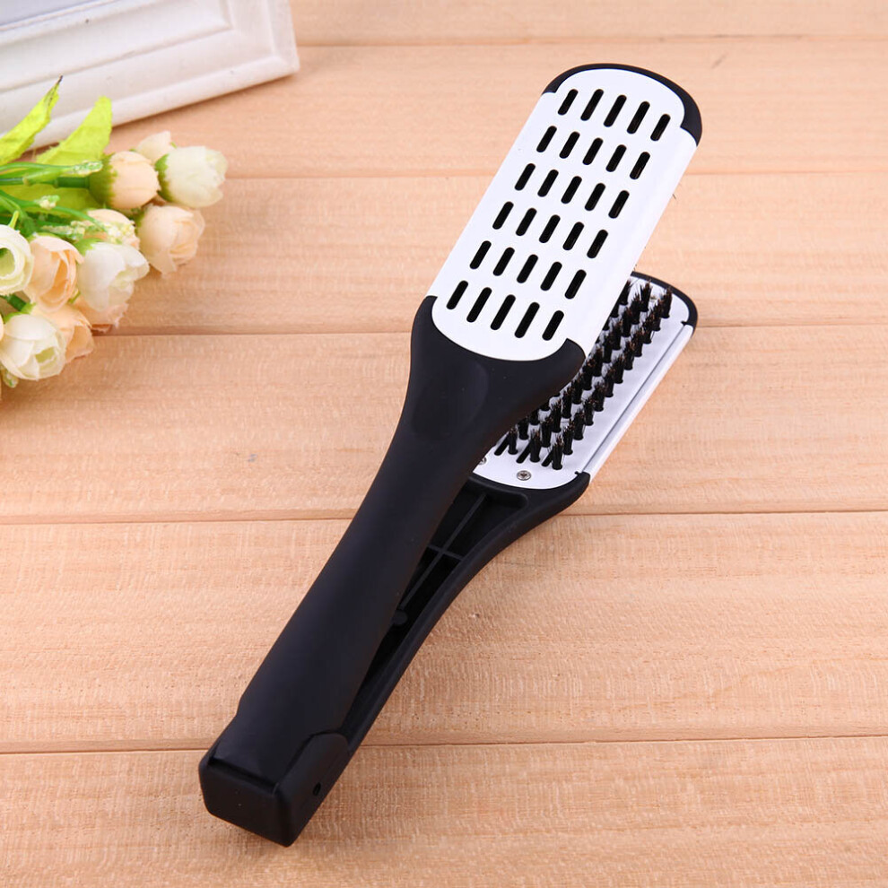 Dechoicelife Plywood Bristles Comb Straightener Electric Heat Brush Hair Straightener