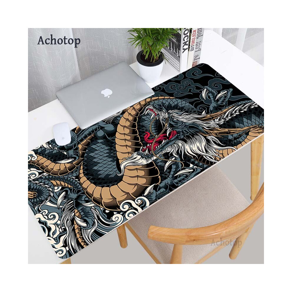 (A-Wa00152 300X600x2mm) Mythical Beast Dragon Mouse Pad 90X40cm Anime Xxl Gaming Padmouse Art Gamer Laptop Keyboard Mouse Mats For Playing Game Csgo 4855357886366