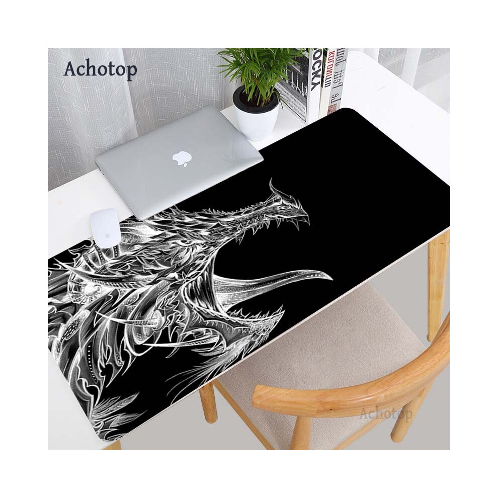 (A-Wa00090 300X700x2mm) Mythical Beast Dragon Mouse Pad 90X40cm Anime Xxl Gaming Padmouse Art Gamer Laptop Keyboard Mouse Mats For Playing Game Csgo 4855357885970