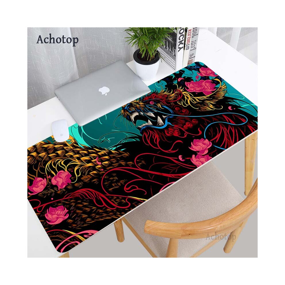 (A-Wa00090 (1) 550X1000x3mm) Mythical Beast Dragon Mouse Pad 90X40cm Anime Xxl Gaming Padmouse Art Gamer Laptop Keyboard Mouse Mats For Playing Game 4855357886144